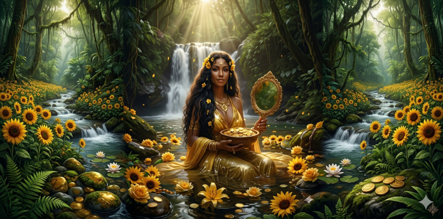 Saiba quem é Oxum, rainha das águas doces.